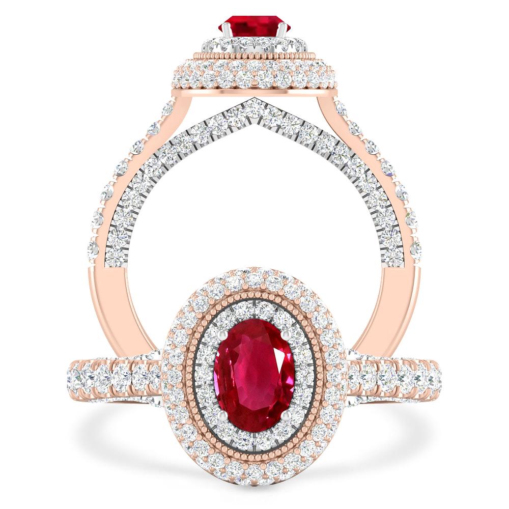 Rose Gold/White Gold - Ruby
