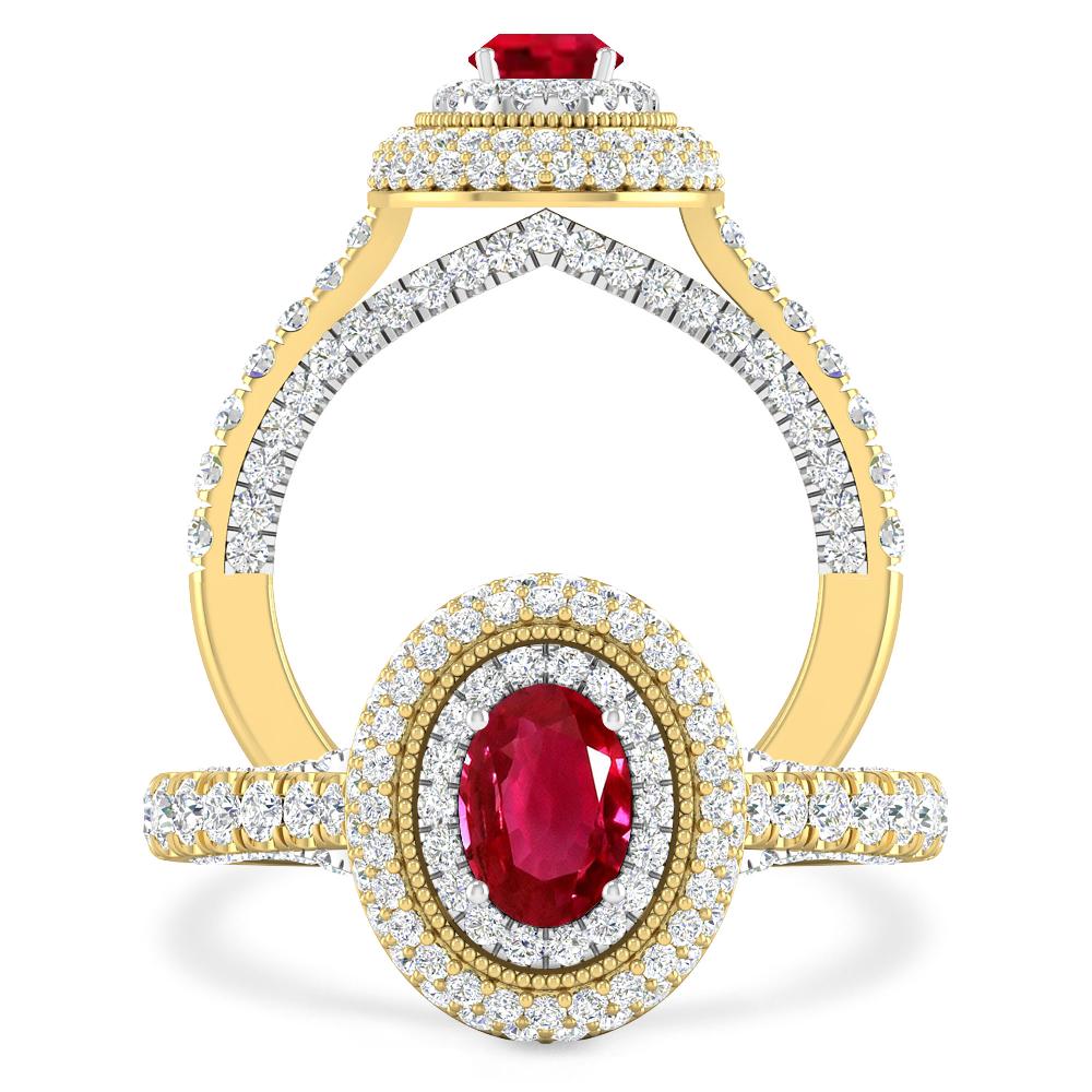 Yellow Gold/White Gold - Ruby