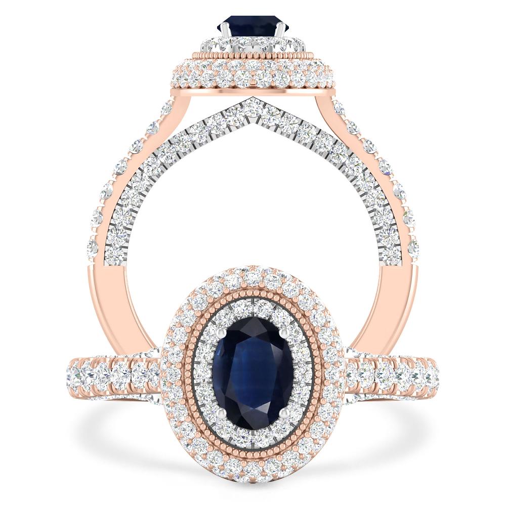 Rose Gold/White Gold - Sapphire
