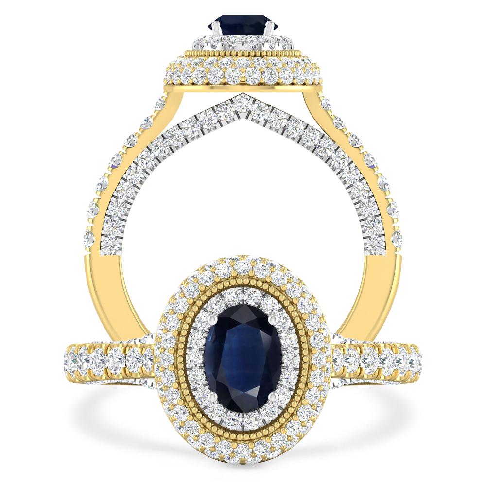 Yellow Gold/White Gold - Sapphire