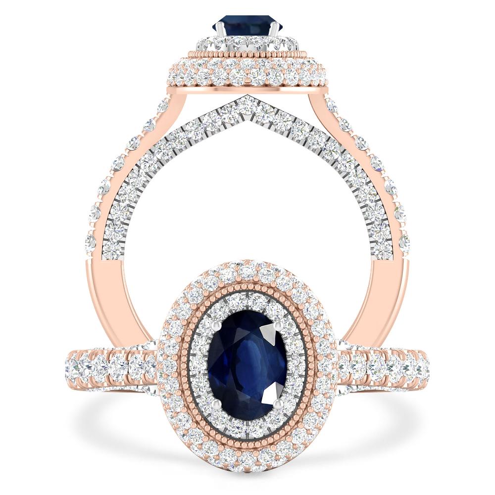 Rose Gold/White Gold - Sapphire