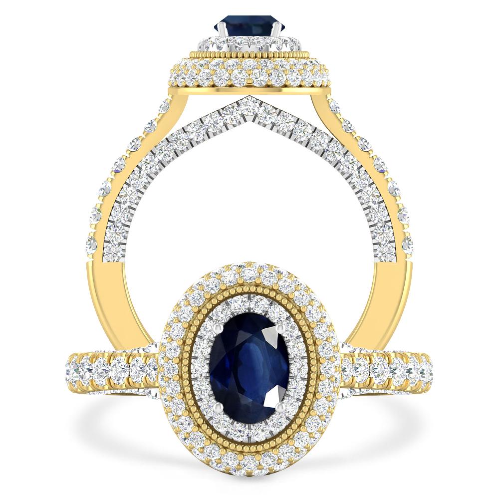 Yellow Gold/White Gold - Sapphire