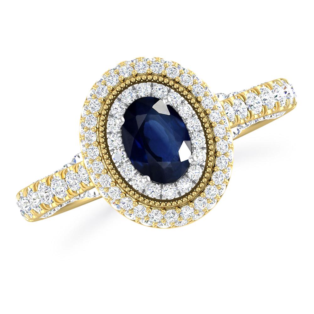 Yellow Gold/White Gold - Sapphire