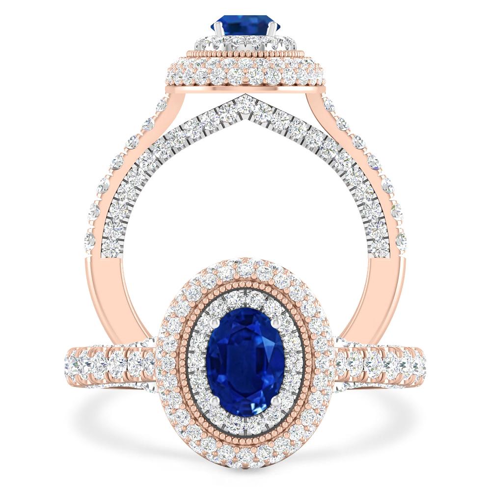 Rose Gold/White Gold - Sapphire