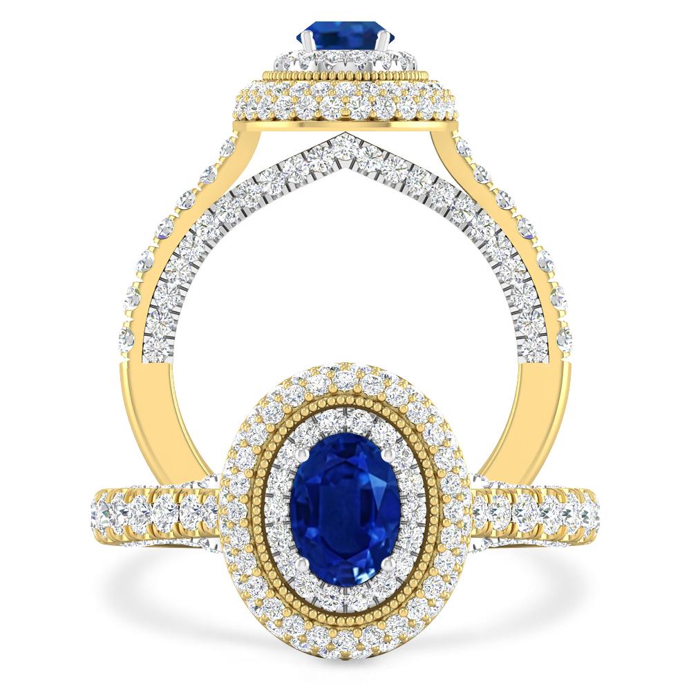 Yellow Gold/White Gold - Sapphire