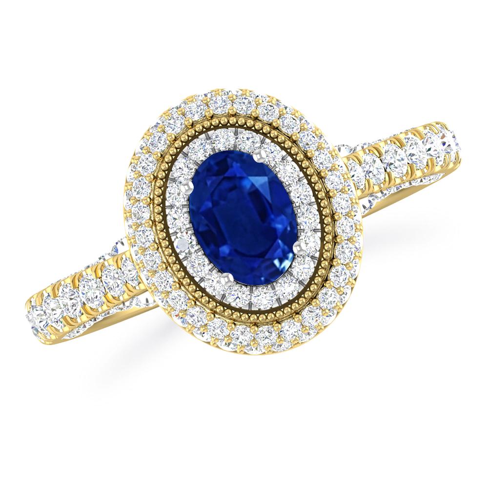 Yellow Gold/White Gold - Sapphire