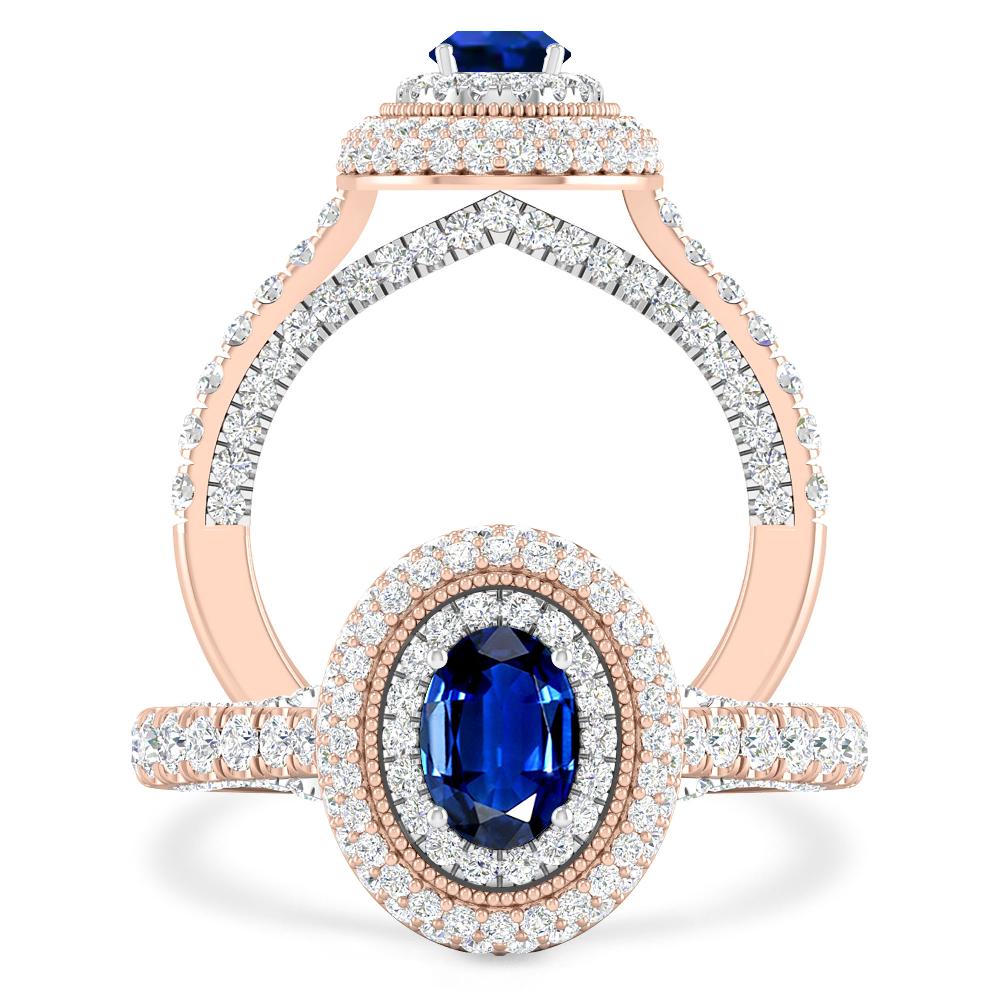 Rose Gold/White Gold - Sapphire