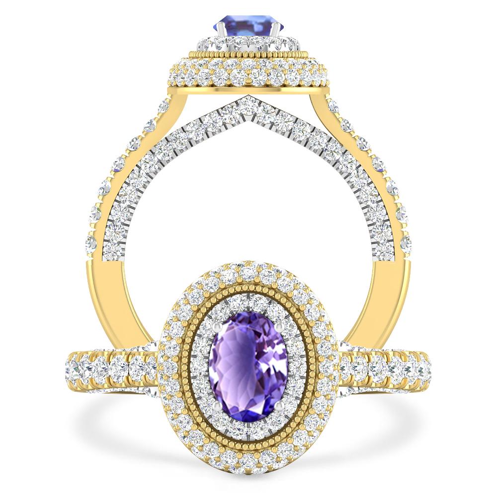 Yellow Gold - Tanzanite