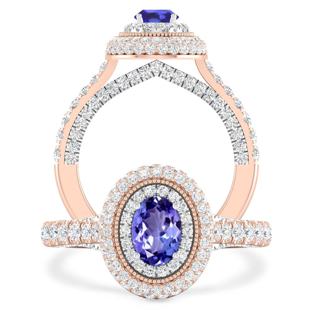 Rose Gold/White Gold - Tanzanite