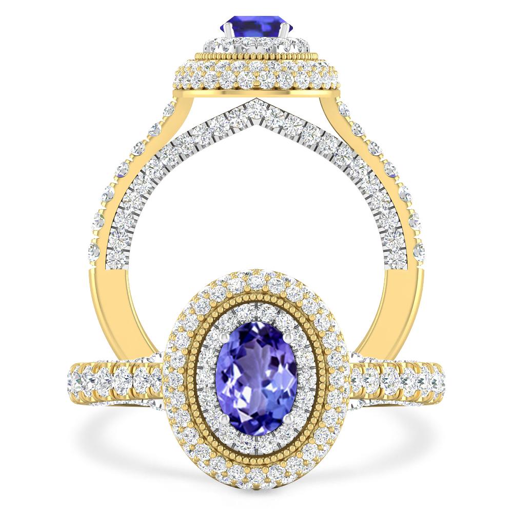 Yellow Gold/White Gold - Tanzanite