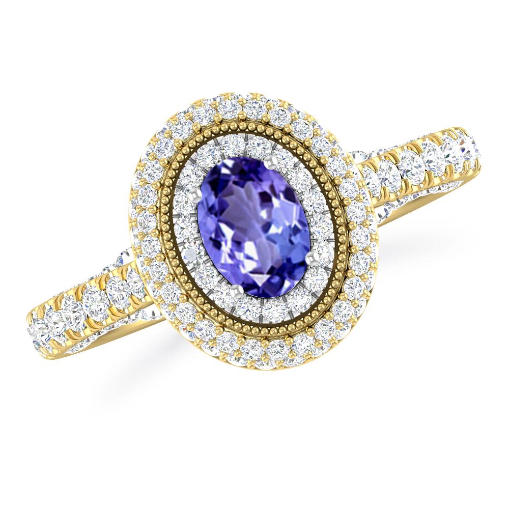 Yellow Gold - Tanzanite