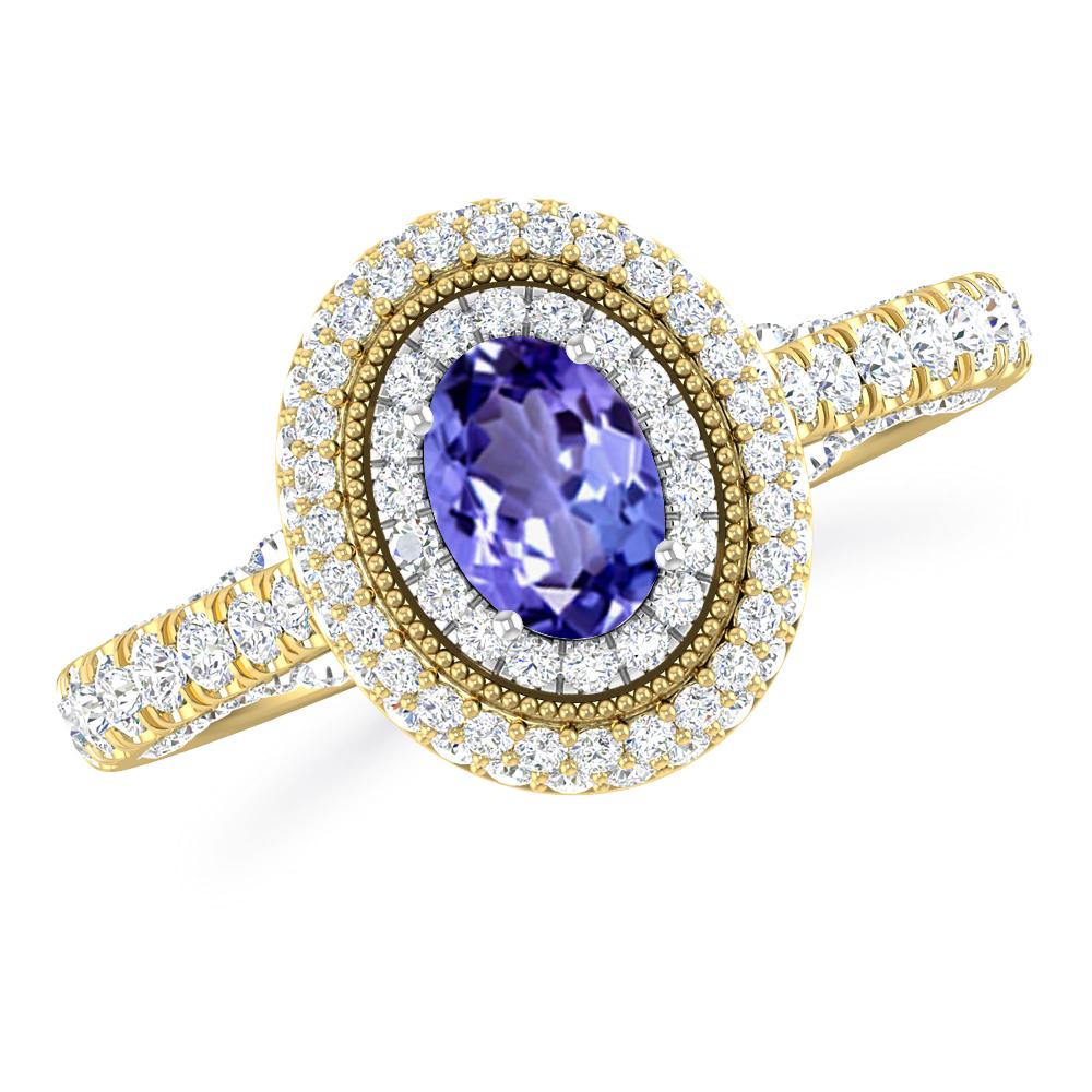 Yellow Gold/White Gold - Tanzanite