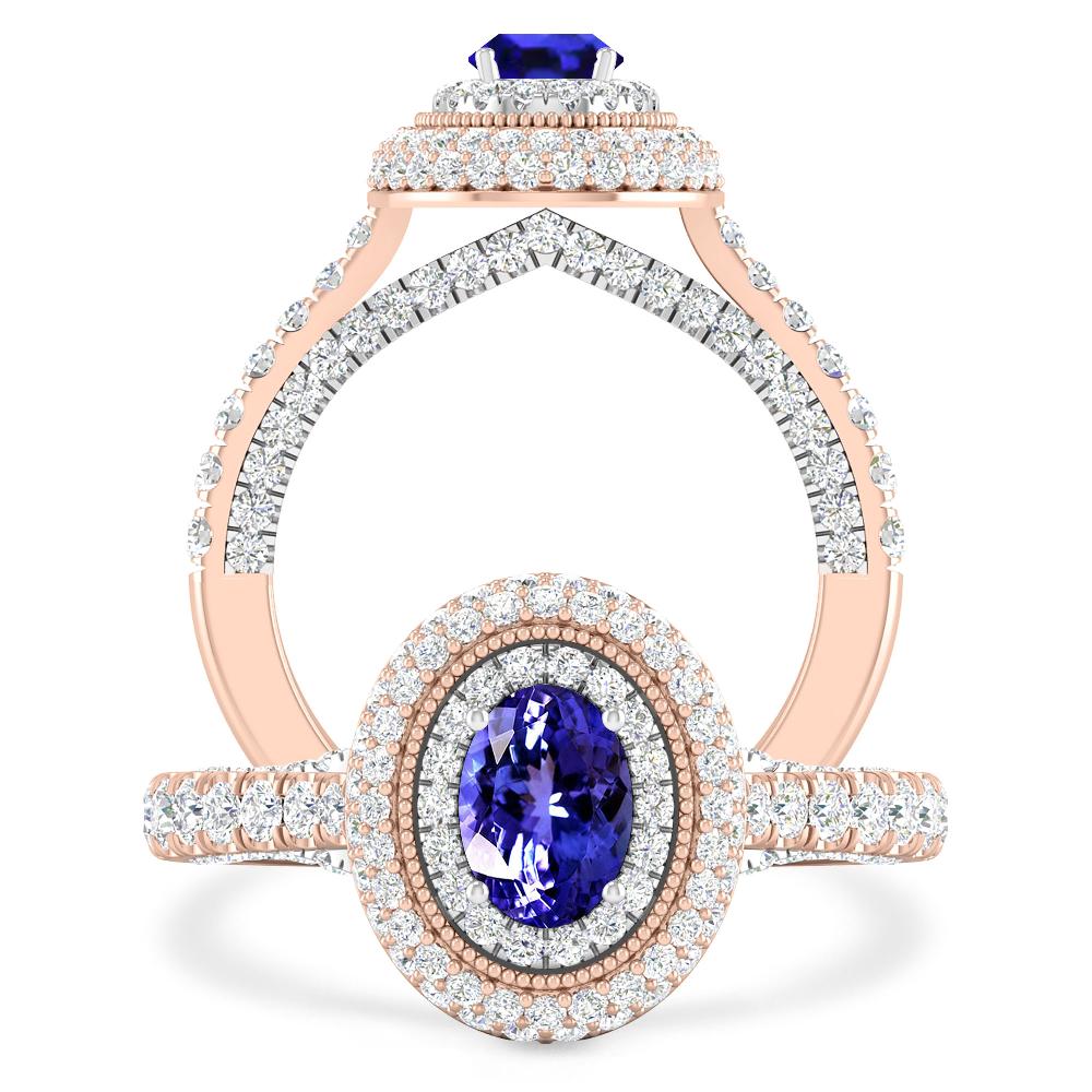 Rose Gold/White Gold - Tanzanite