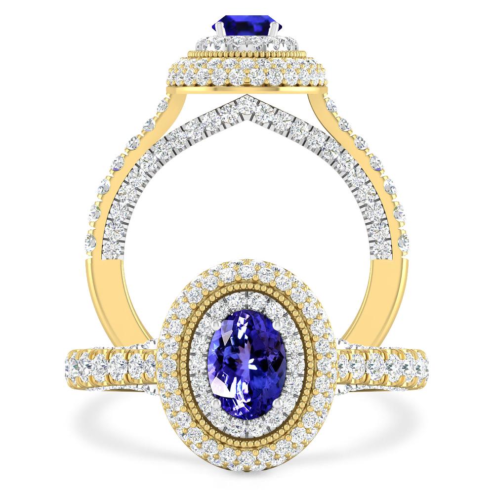Yellow Gold/White Gold - Tanzanite