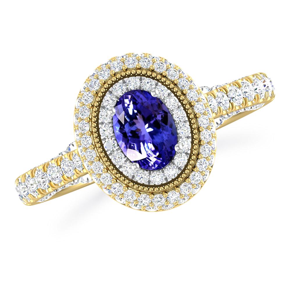 Yellow Gold - Tanzanite