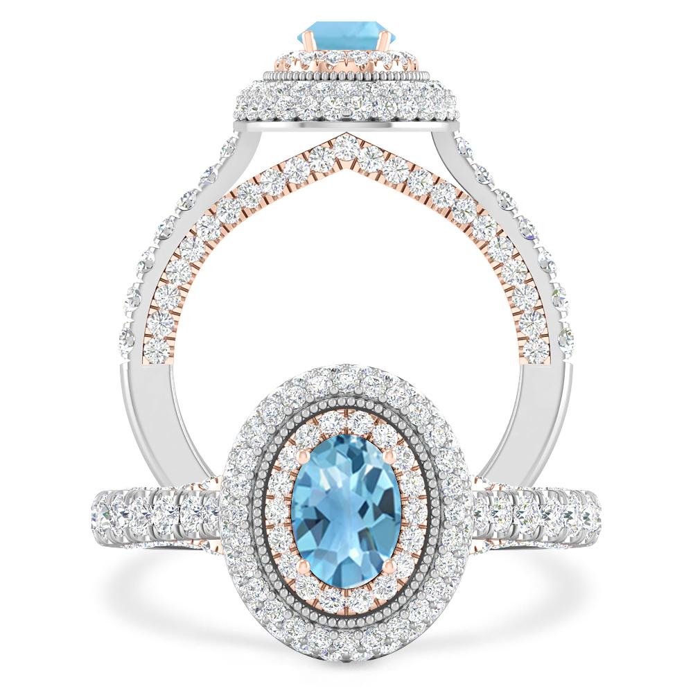 White Gold - Blue Topaz