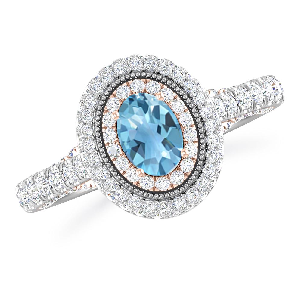 White Gold - Blue Topaz