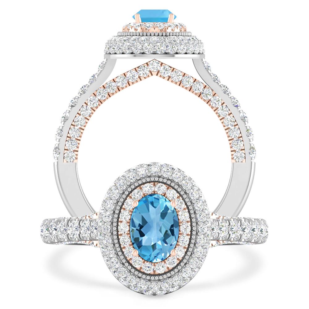 White Gold - Blue Topaz