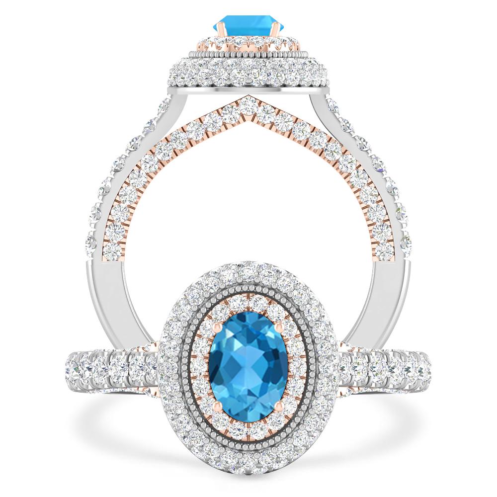 White Gold - Blue Topaz