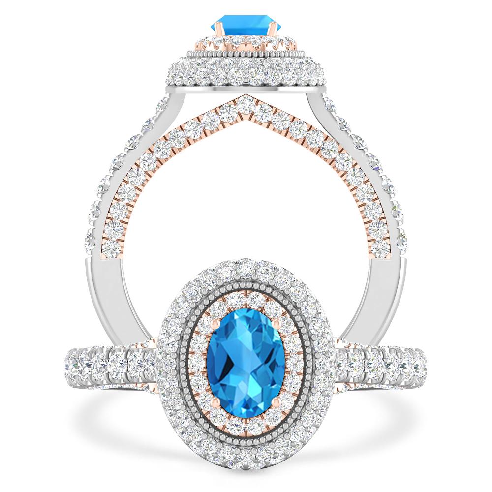 White Gold - Blue Topaz