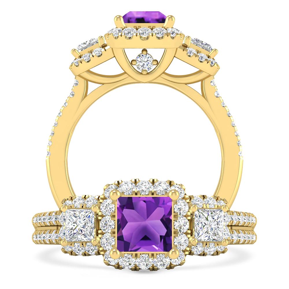 Yellow Gold - Amethyst