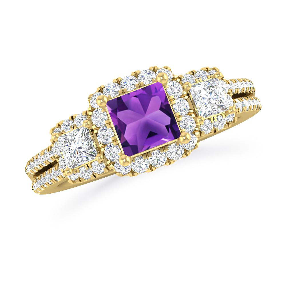 Yellow Gold - Amethyst