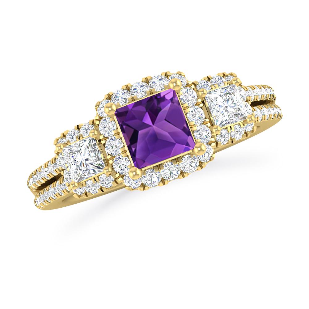 Yellow Gold - Amethyst