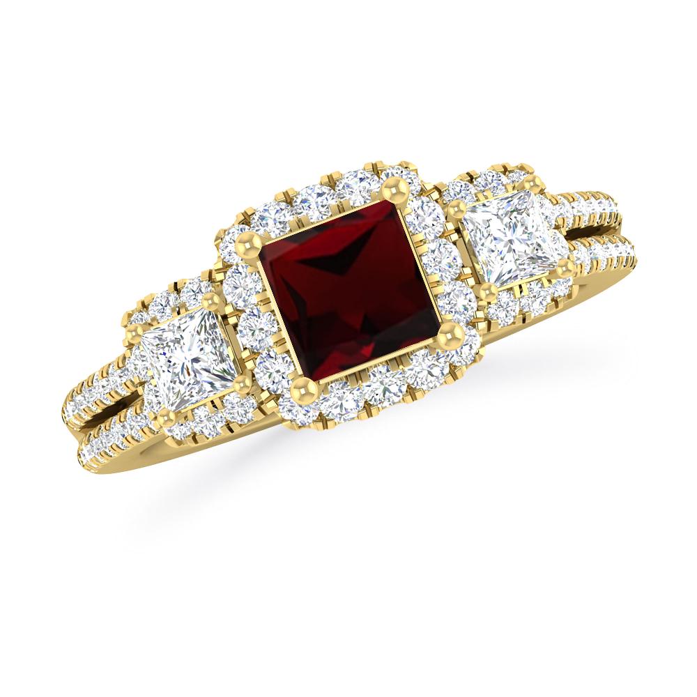 Yellow Gold - Garnet