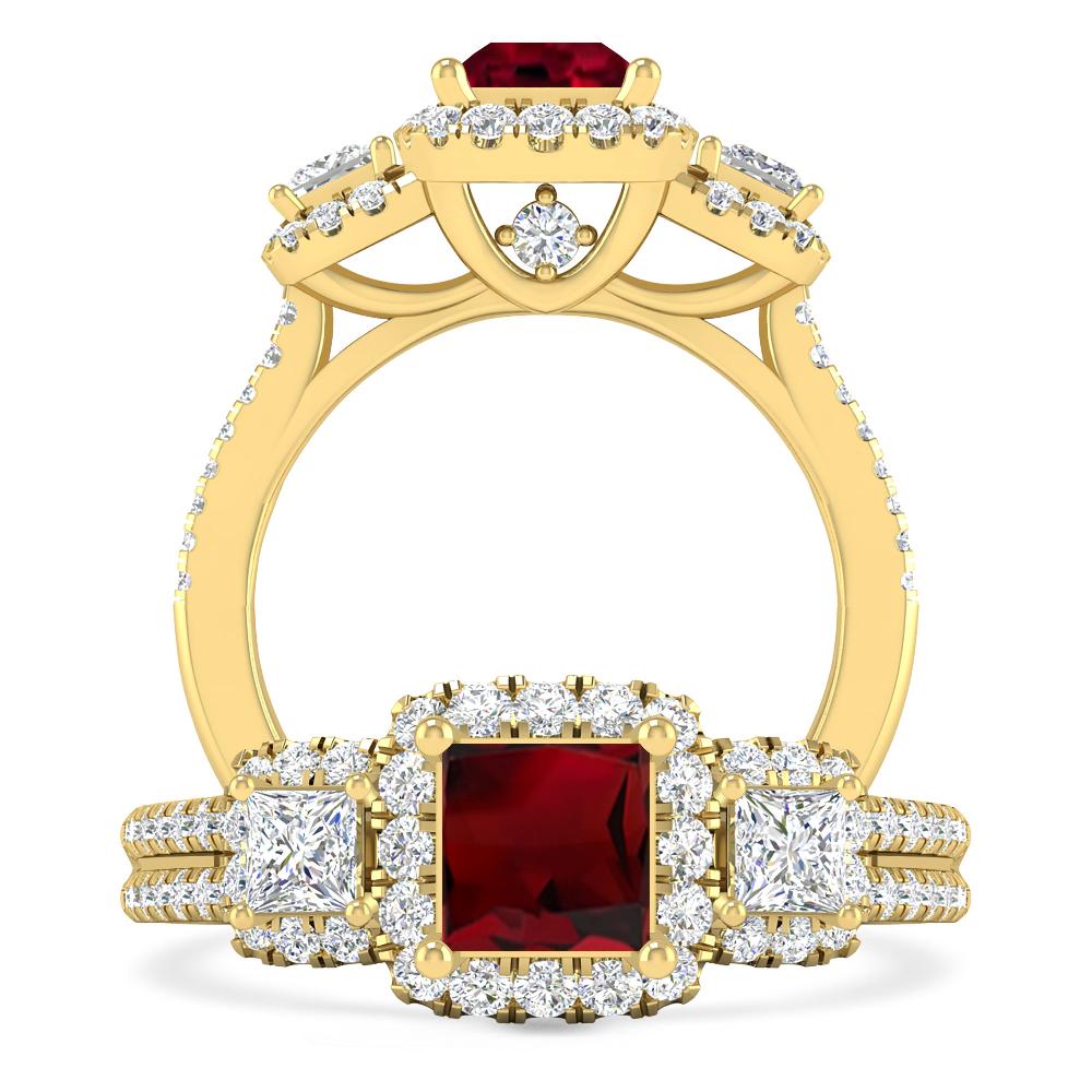 Yellow Gold - Garnet