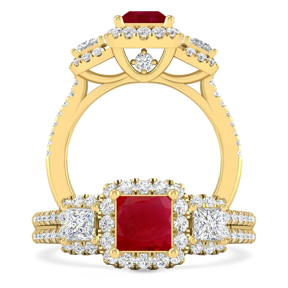 Yellow Gold - Ruby