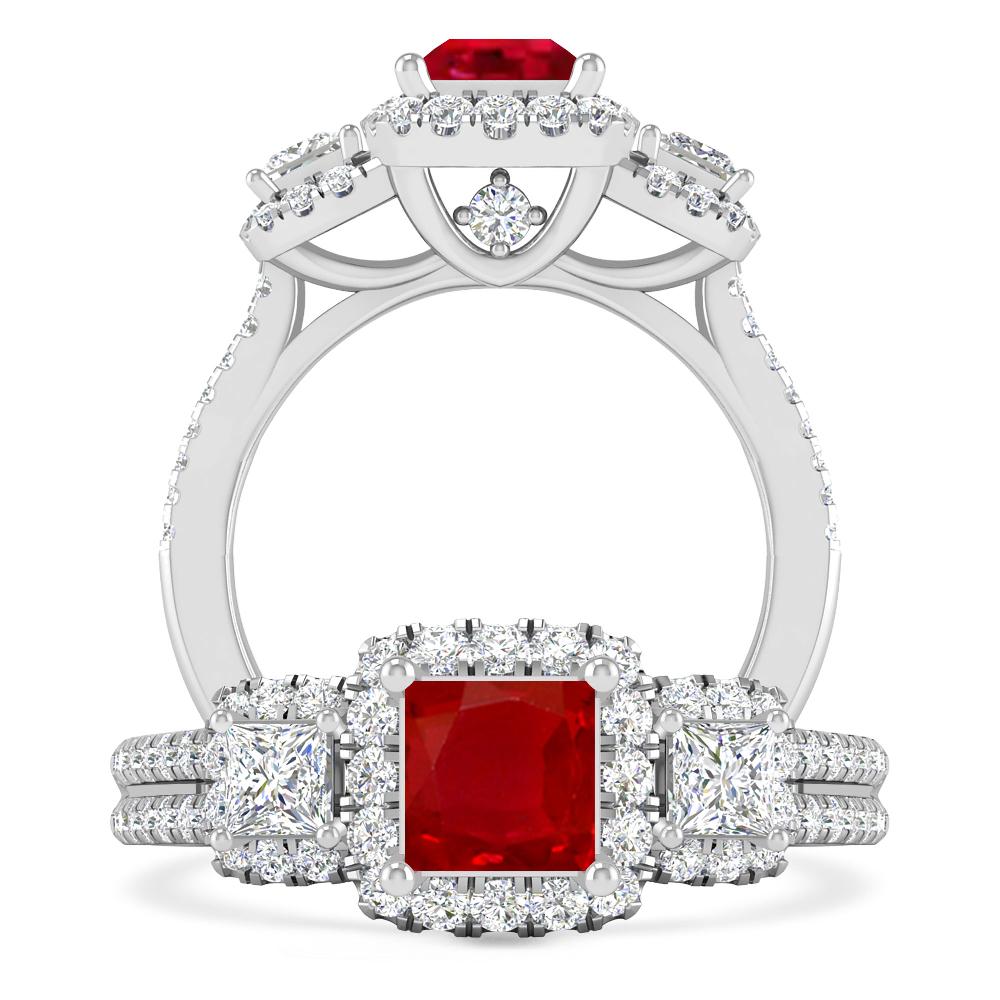 White Gold - Ruby