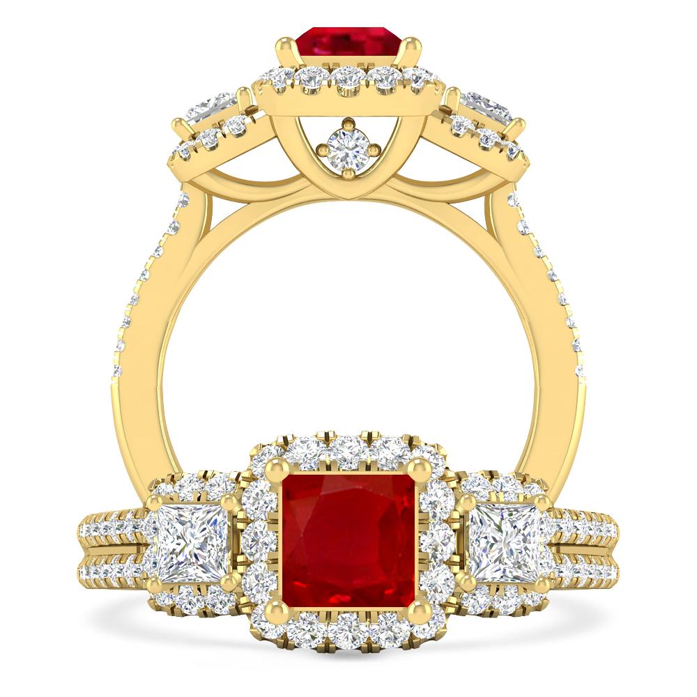 Yellow Gold - Ruby