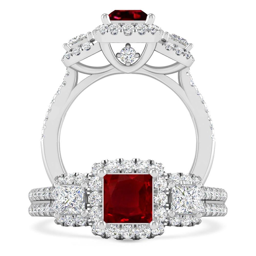 White Gold - Ruby