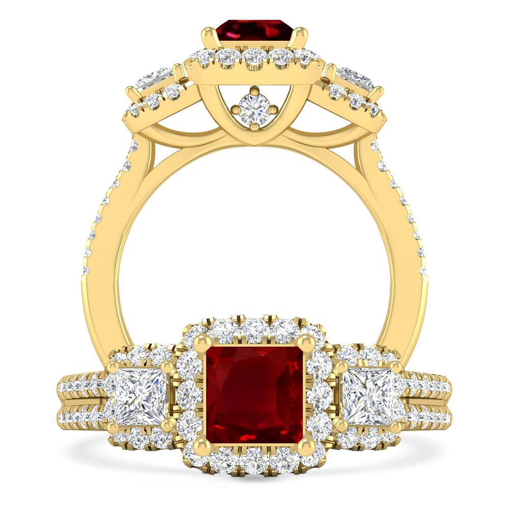 Yellow Gold - Ruby