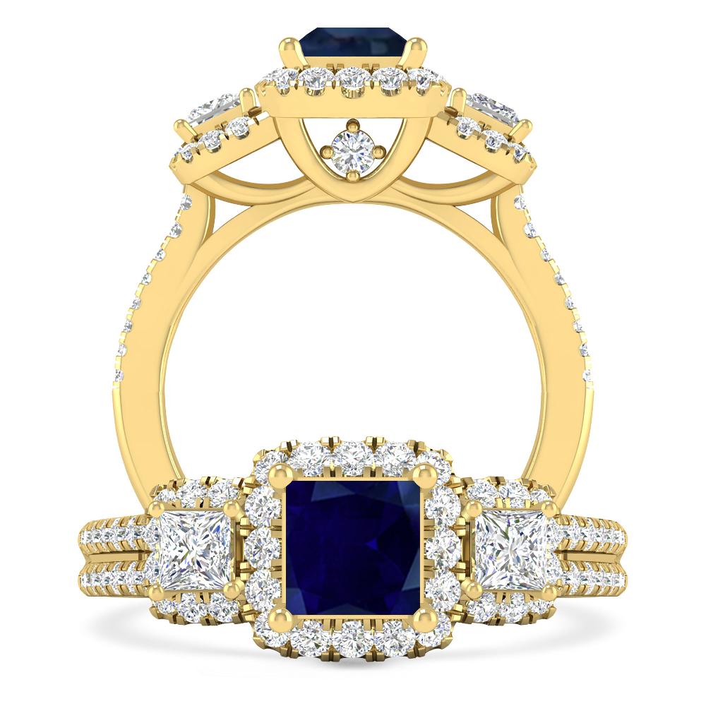 Yellow Gold - Sapphire