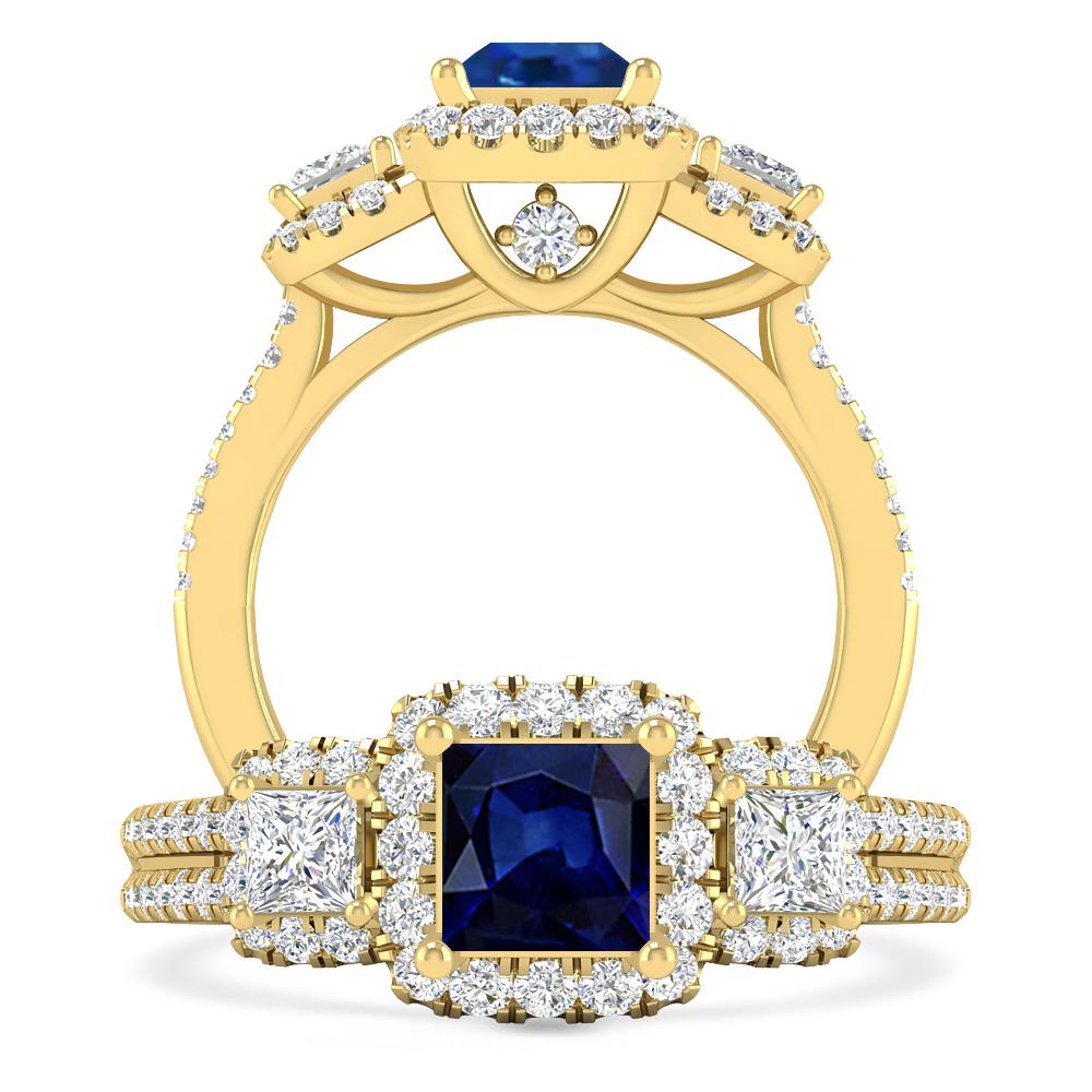 Yellow Gold - Sapphire