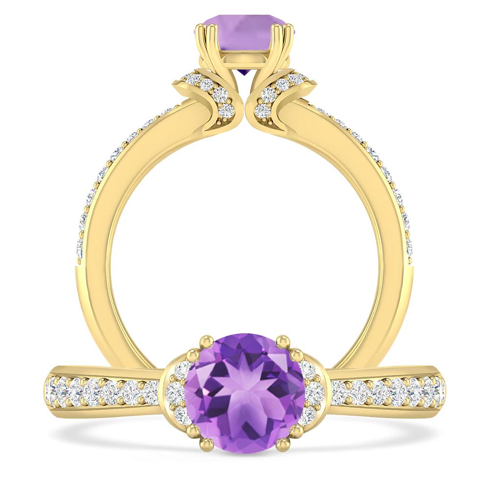 Yellow Gold - Amethyst