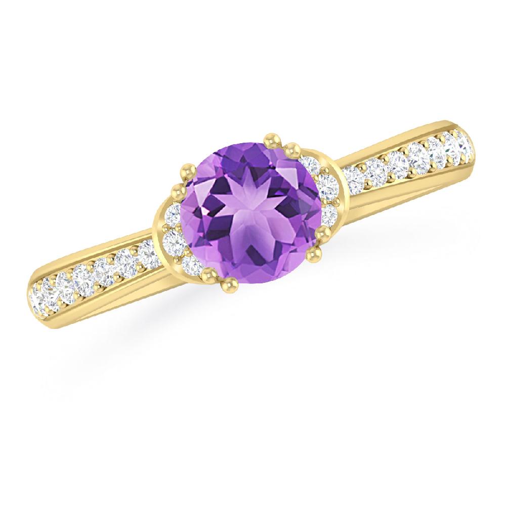 Yellow Gold - Amethyst