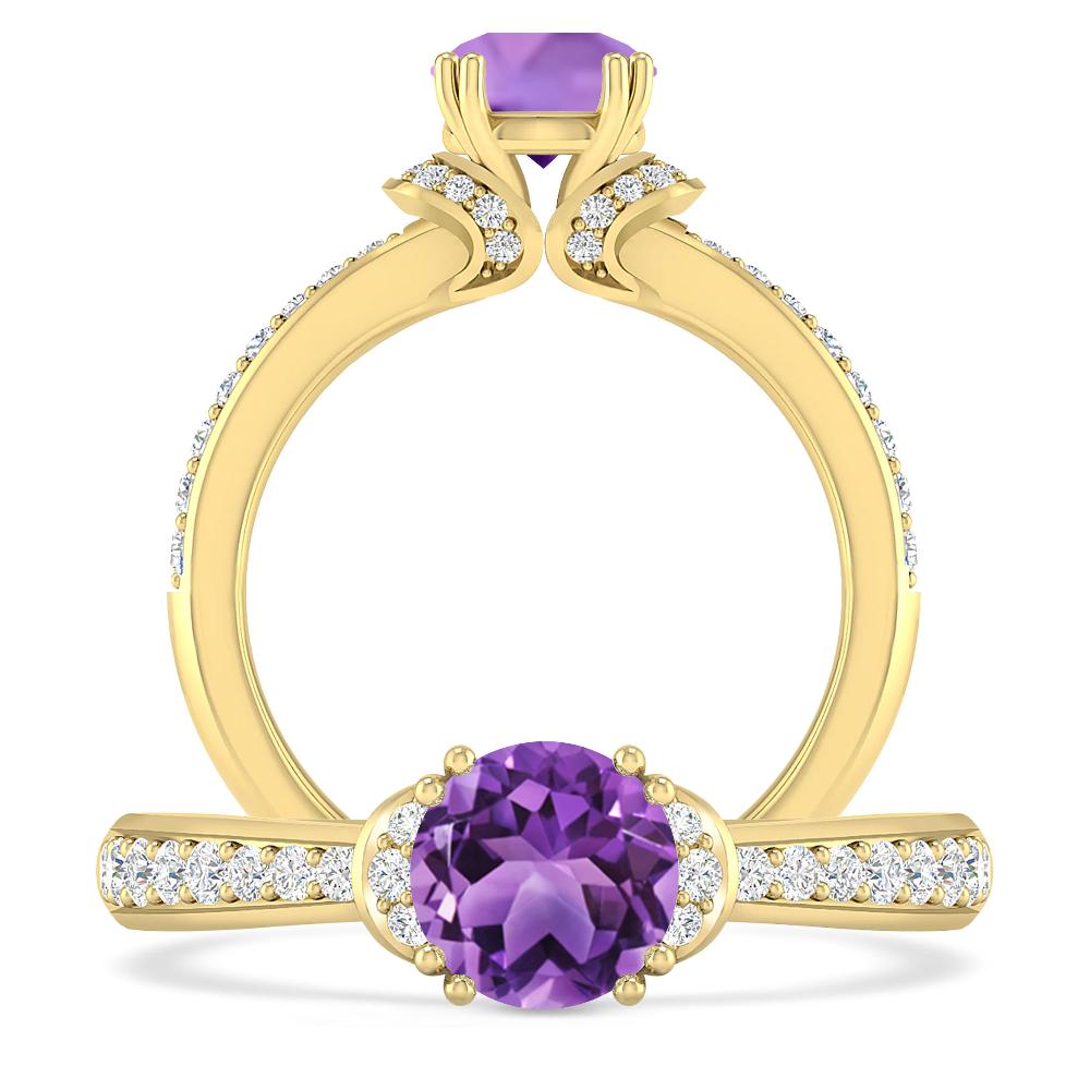 Yellow Gold - Amethyst