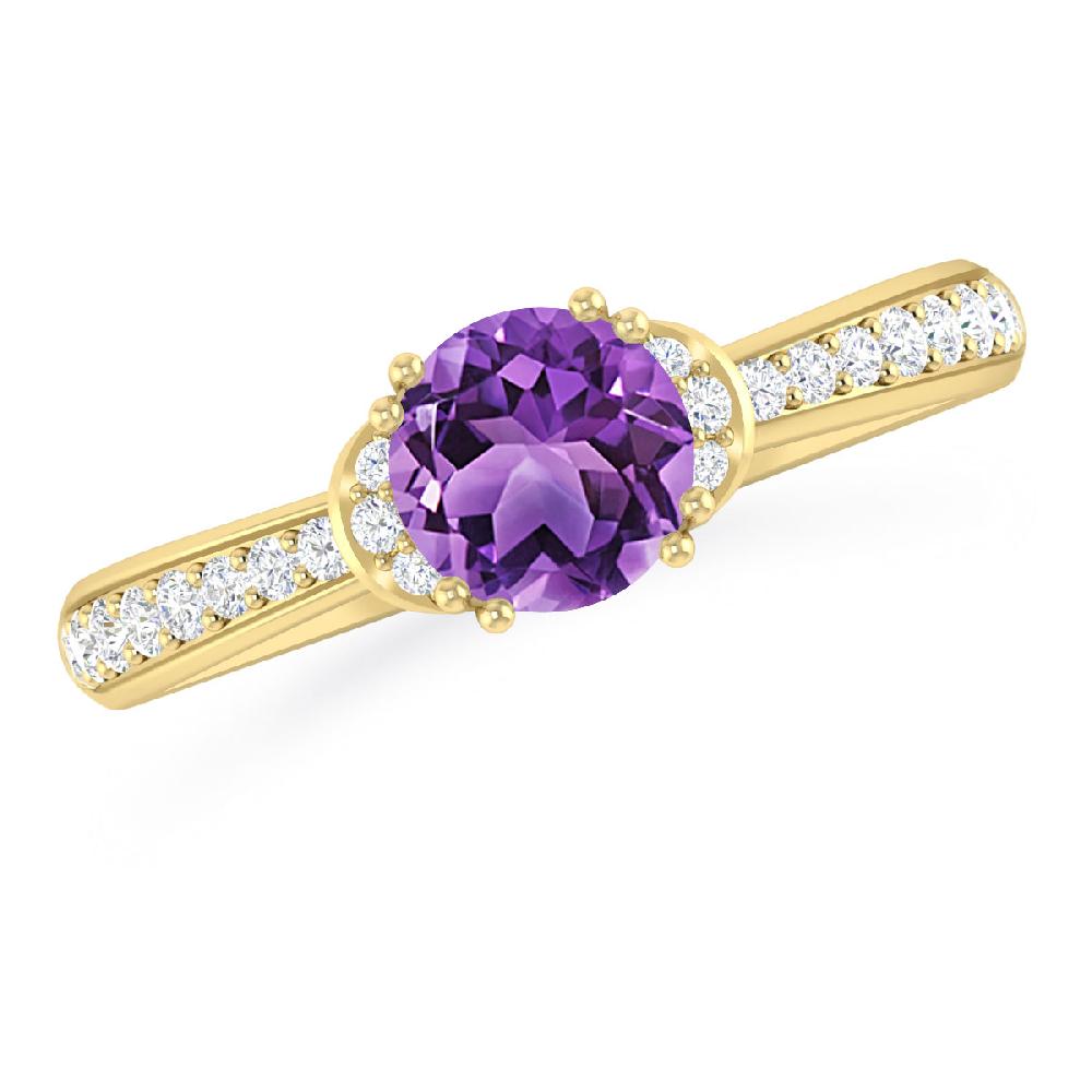 Yellow Gold - Amethyst