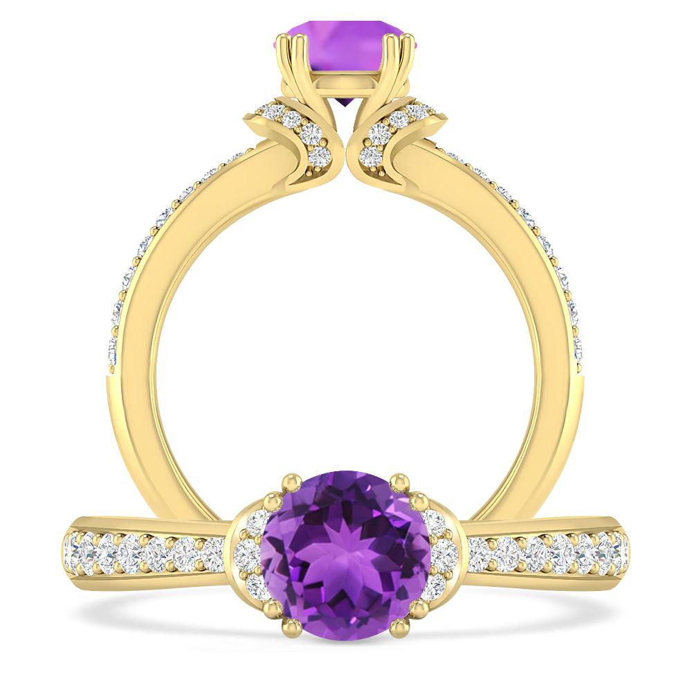 Yellow Gold - Amethyst
