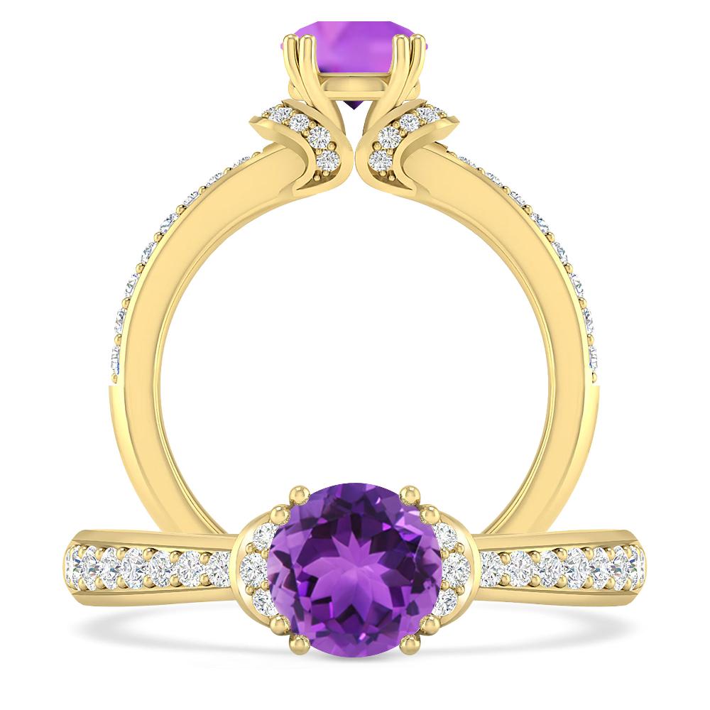 Yellow Gold - Amethyst