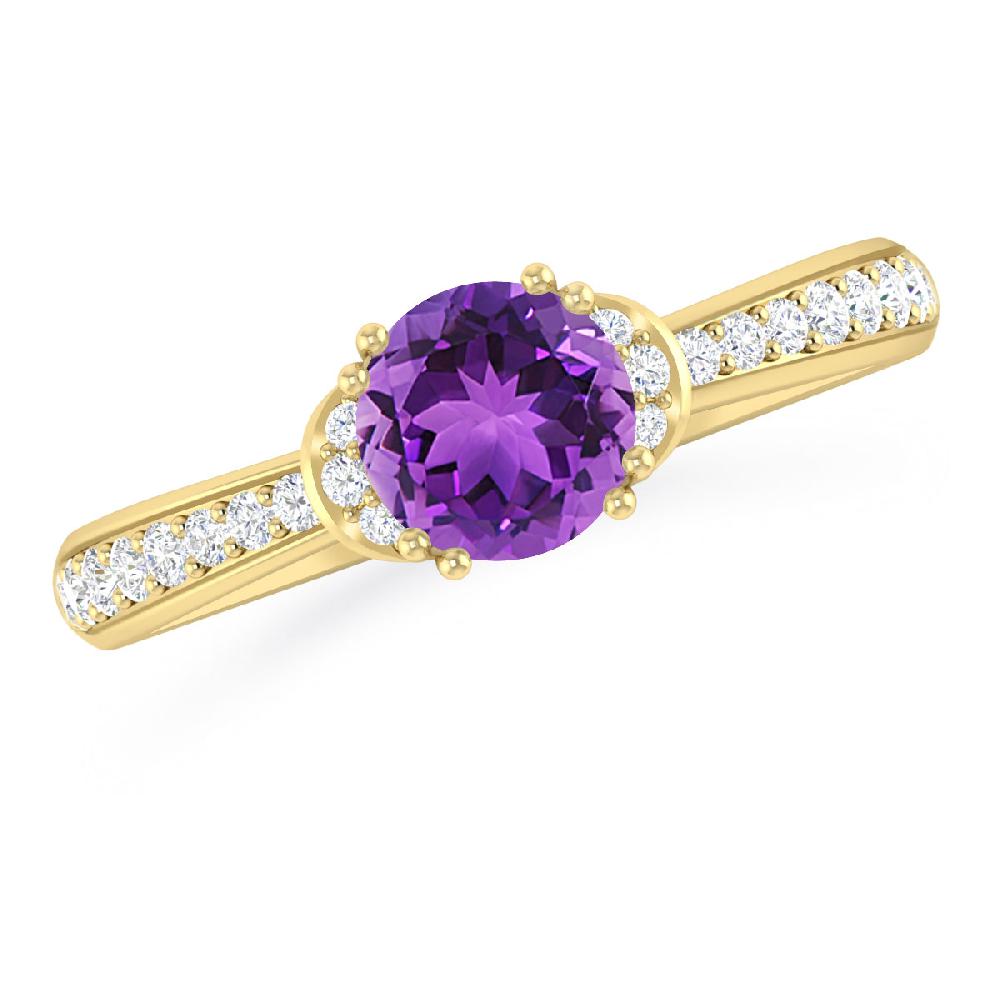 Yellow Gold - Amethyst