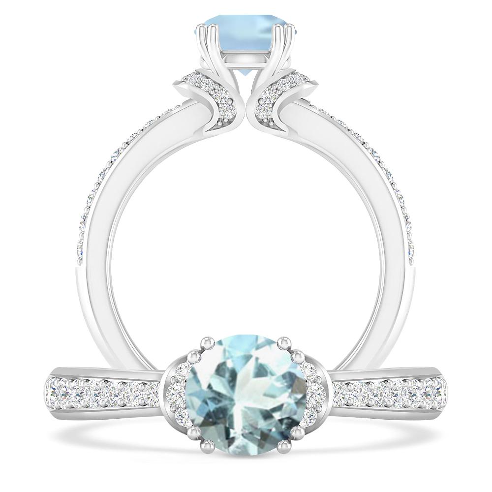 White Gold - Aquamarine