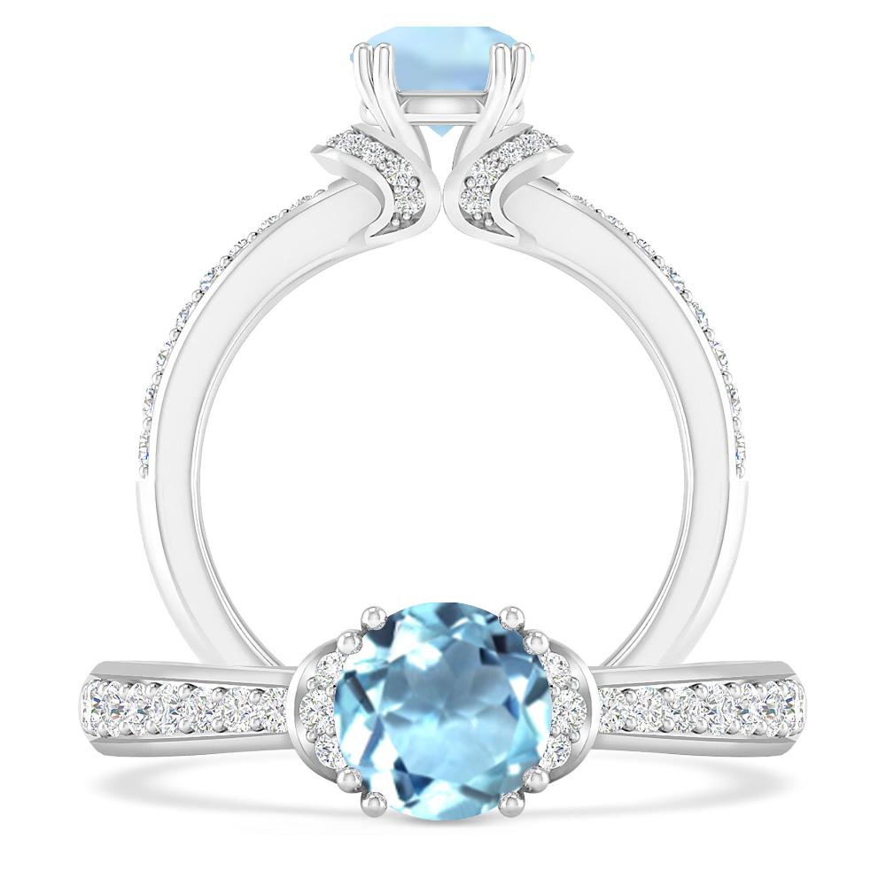 White Gold - Aquamarine