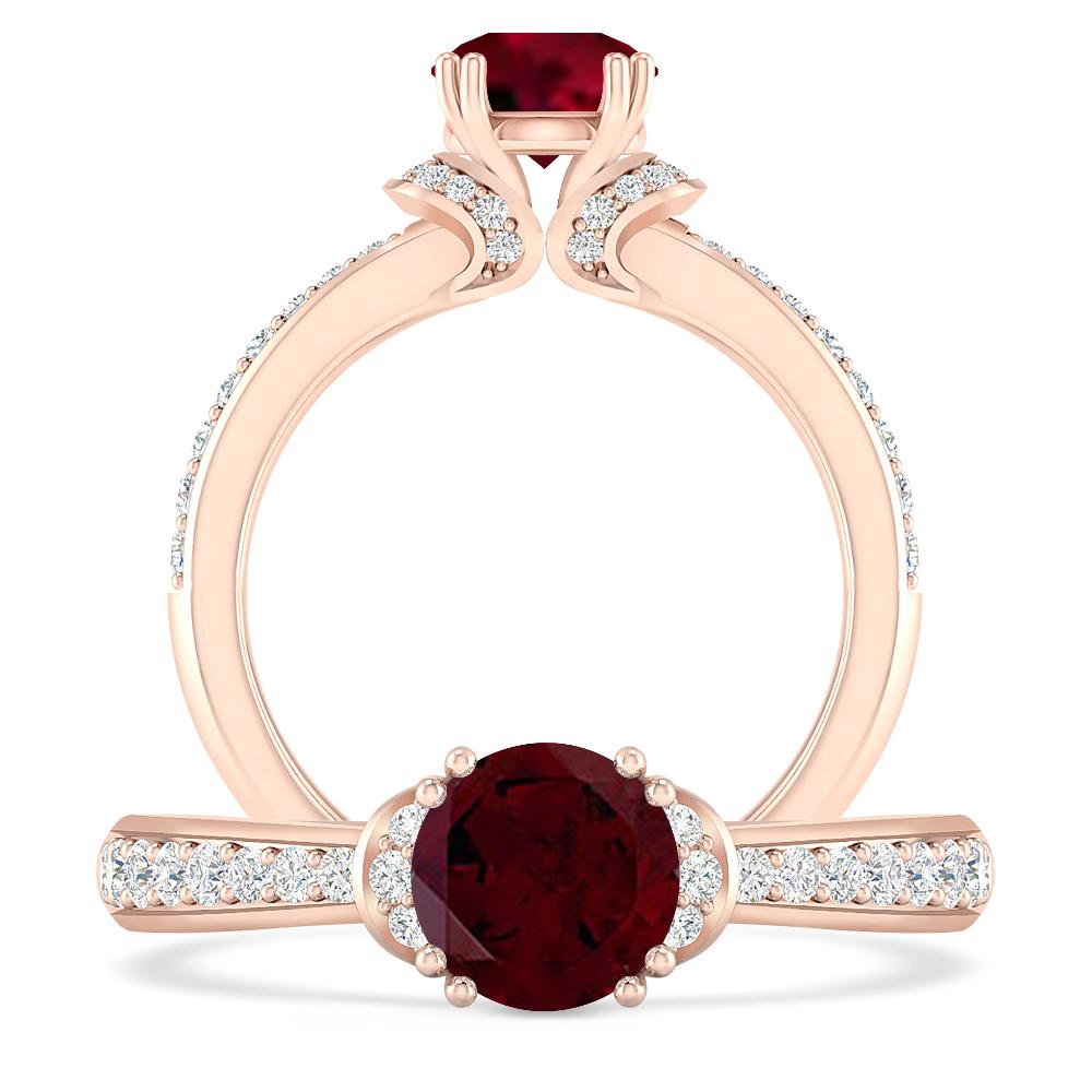 Rose Gold - Garnet