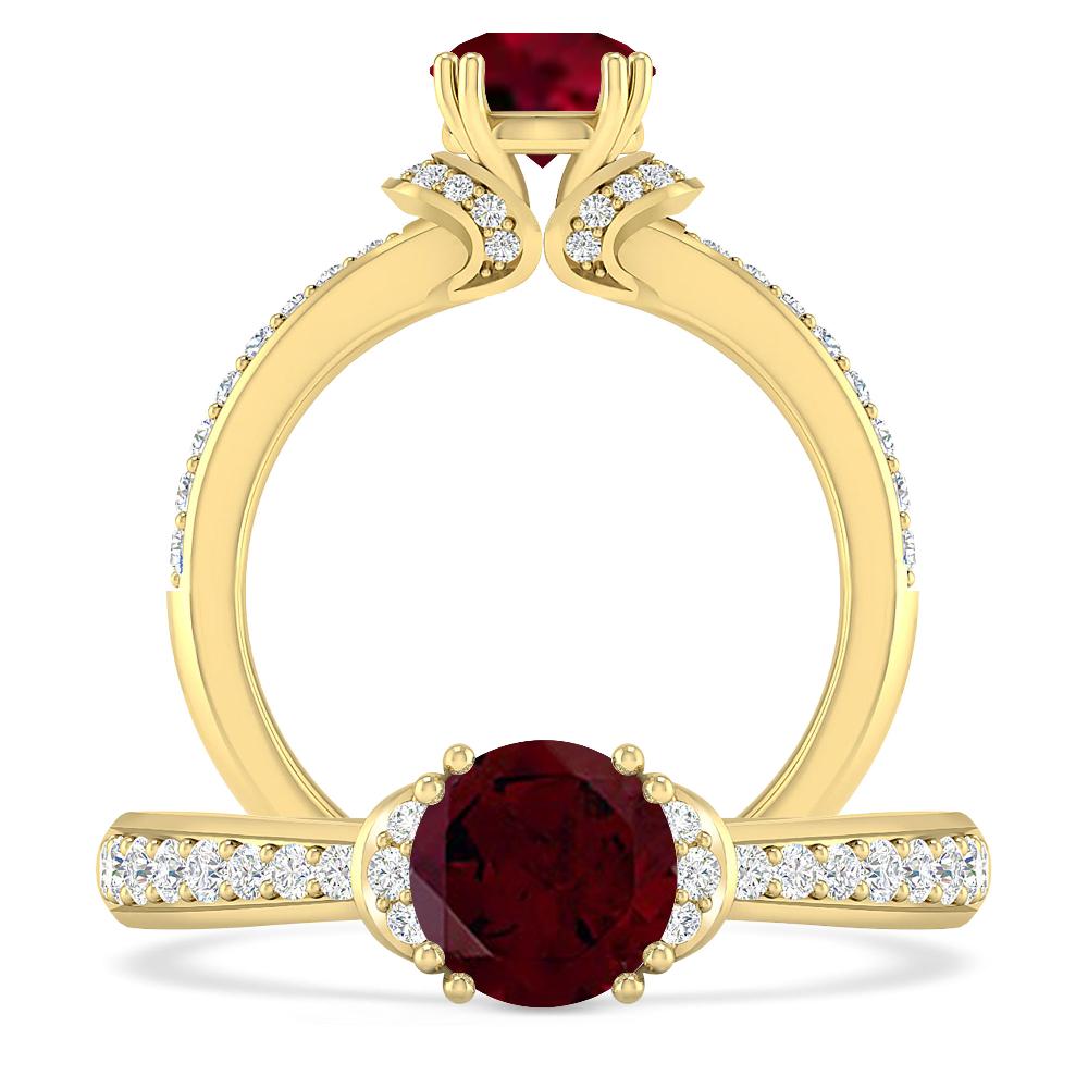 Yellow Gold - Garnet