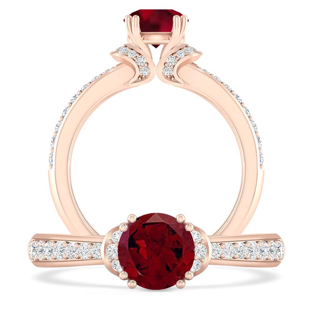 Rose Gold - Garnet