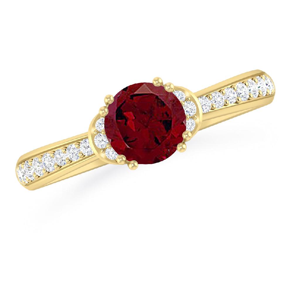 Yellow Gold - Garnet