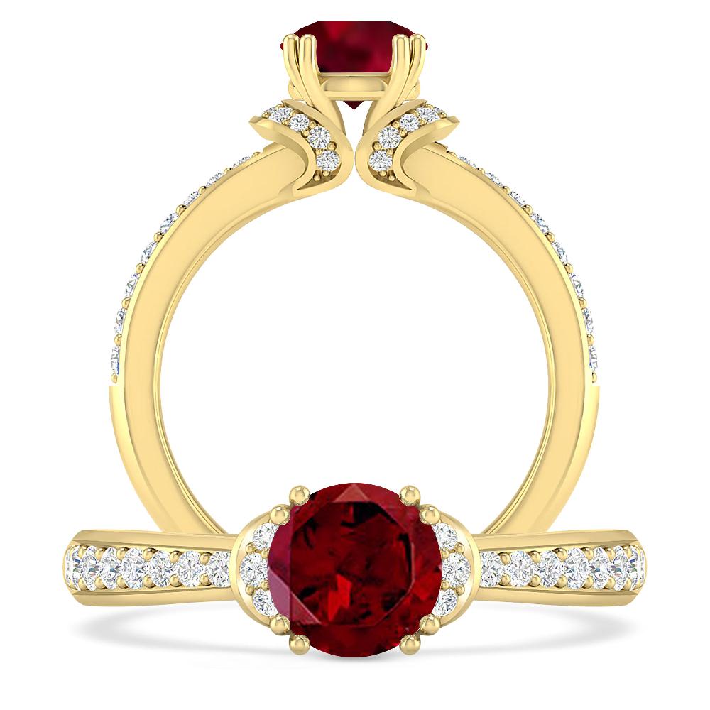 Yellow Gold - Garnet